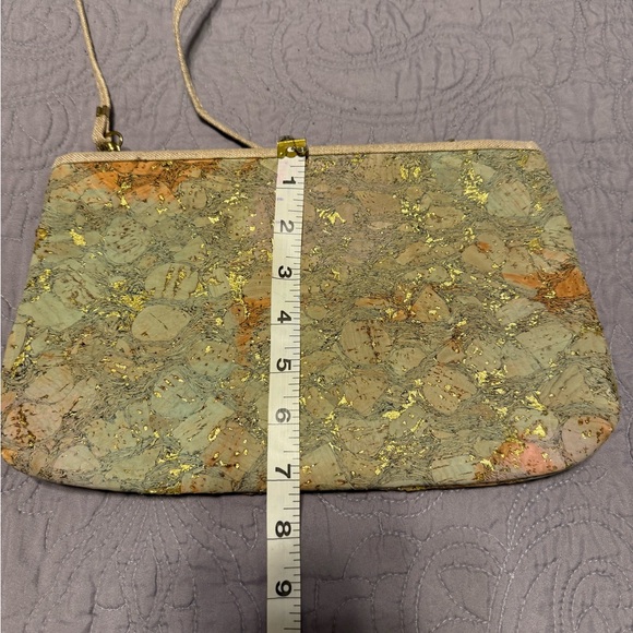 Cork Purse | 11” Wide | 7”Deep | Zip Closure | Detachable Strap | Clutch - Picture 4 of 7